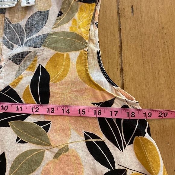 Rachel Zoe Women’s Linen Sleeveless Mini Dress V Neck Small Shift Tropical Beach - Picture 5 of 10